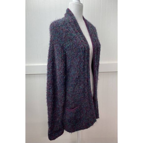 Tey-Art Alpaca Wool Blend Cardigan Sz Medium Hand-Made Sweater Peru Fuzzy Soft - Picture 4 of 11